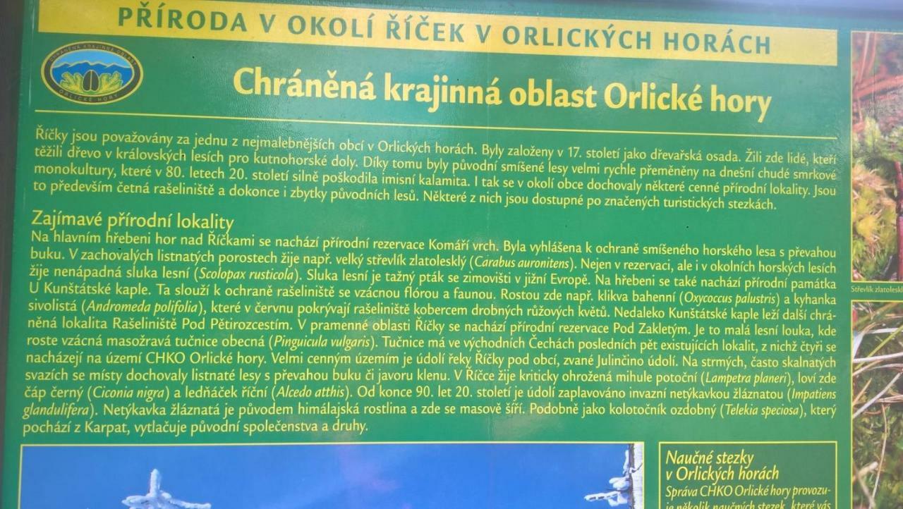 Apartman Nad Terasou Říčky Zewnętrze zdjęcie